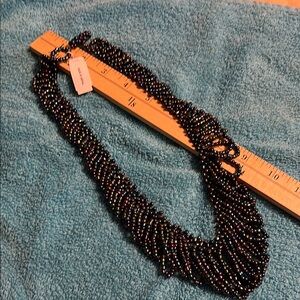 Elegant Black Beaded Necklace